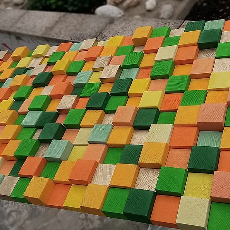 Kişiye Özel - Ahşap Jelibon Rengi Tablo