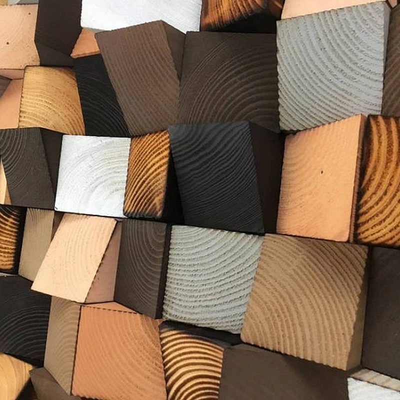 Kişiye Özel - Ahşap Kahverengi Gökkuşağı Tablo