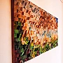Kişiye Özel - Ahşap Kahverengi Sarının Rengi Tablo