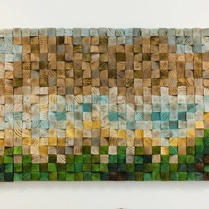 Kişiye Özel - Ahşap Kahverengi Sarının Rengi Tablo