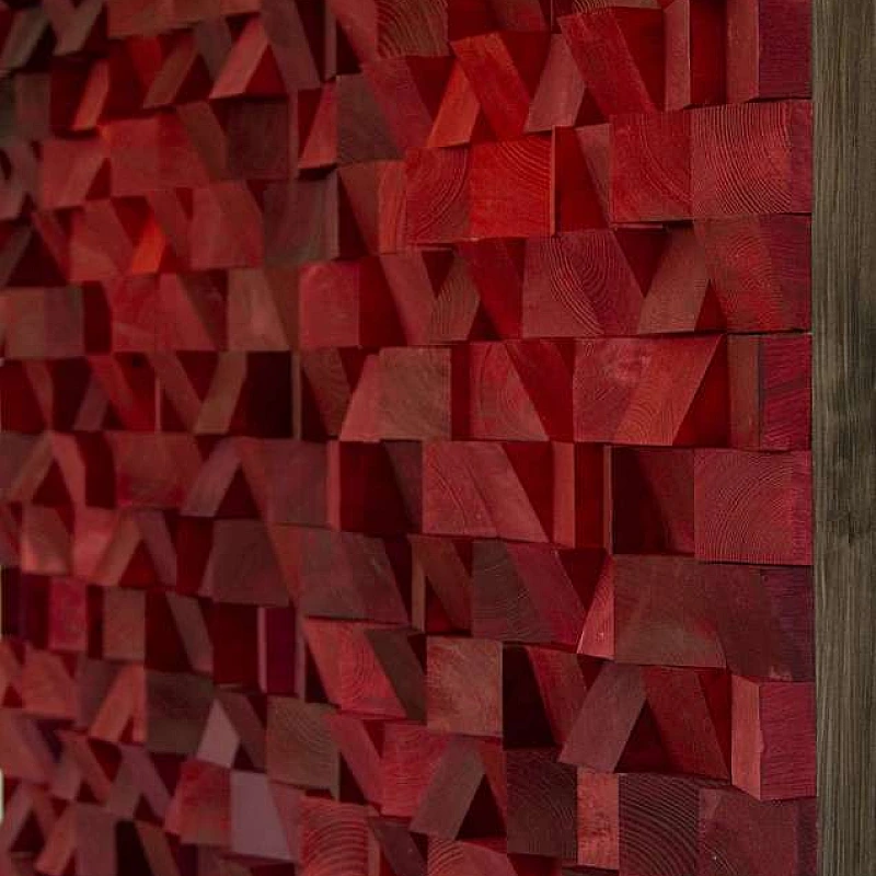 Kişiye Özel - Ahşap Kırmızının Rengi Tablo