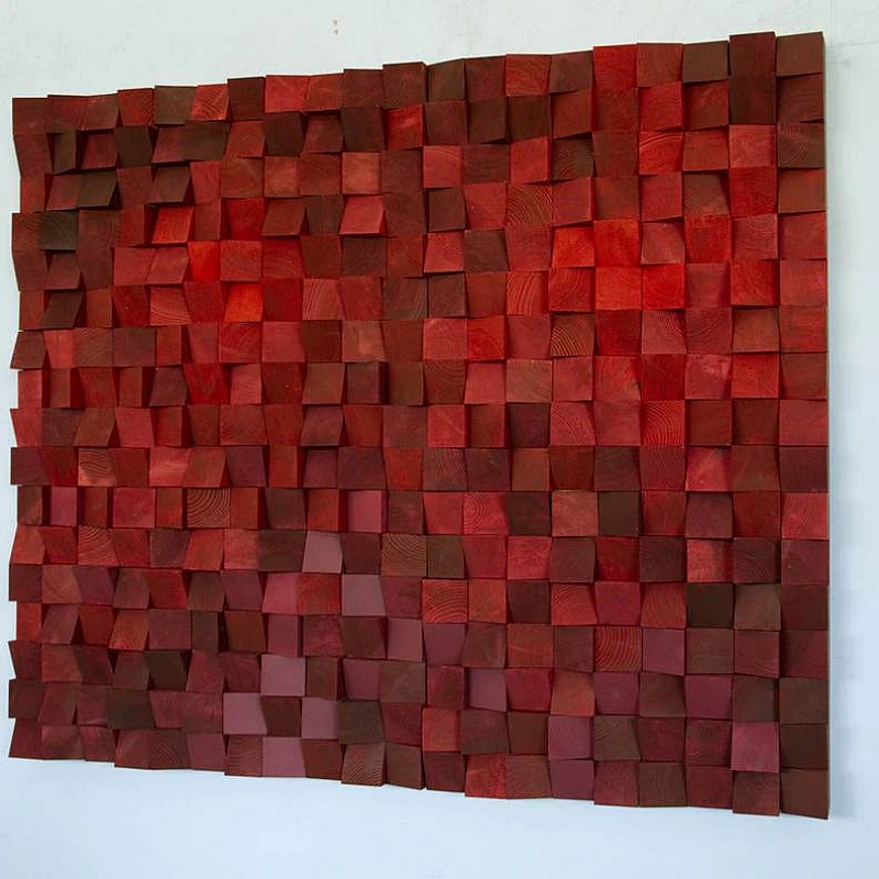 Kişiye Özel - Ahşap Kırmızının Rengi Tablo