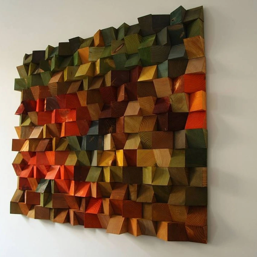 Kişiye Özel - Ahşap Renk Cümbüşü Tablo