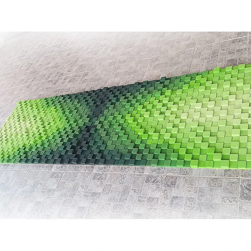 Kişiye Özel - Ahşap Yeşilin Gökkuşağı Tablo