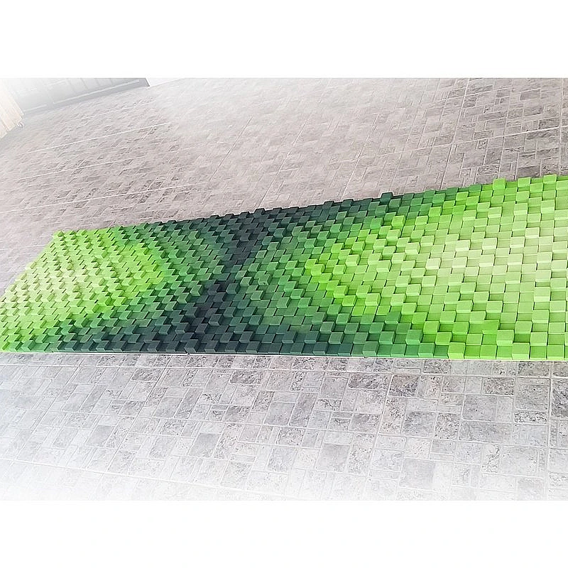 Kişiye Özel - Ahşap Yeşilin Gökkuşağı Tablo