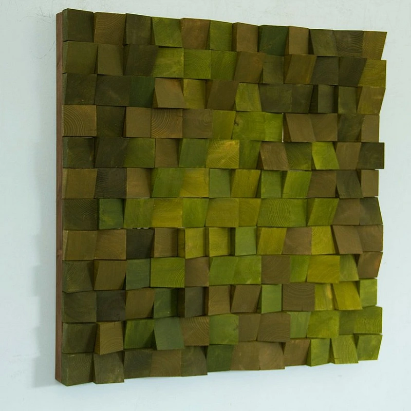 Kişiye Özel - Ahşap Yeşilin Rengi Tablo