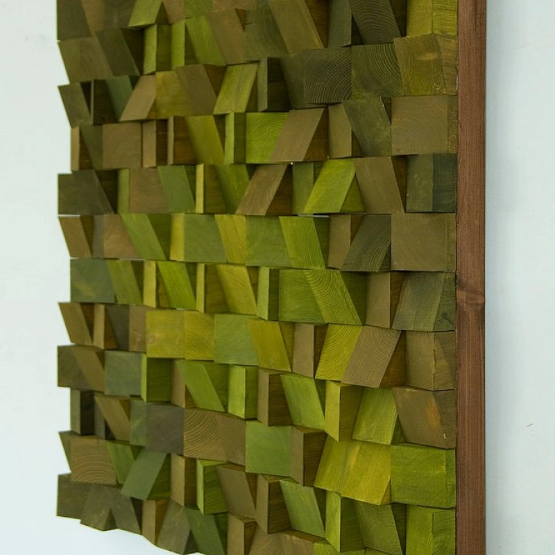 Kişiye Özel - Ahşap Yeşilin Rengi Tablo