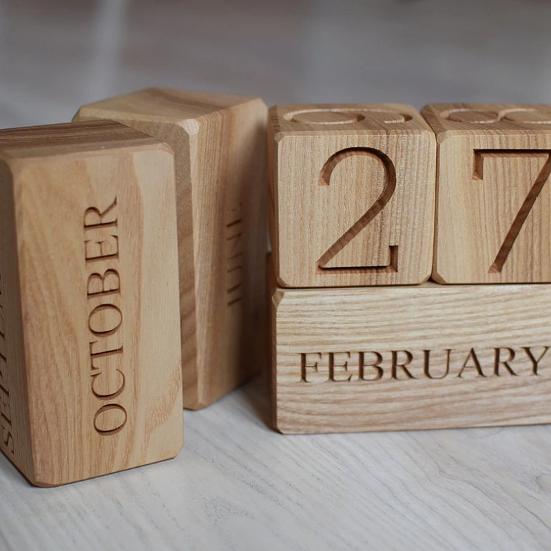 Kişiye Özel - Ahşap Sonsuz Takvim