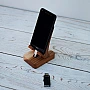 Kişiye Özel - Ahşap Masaüstü Telefon Standı