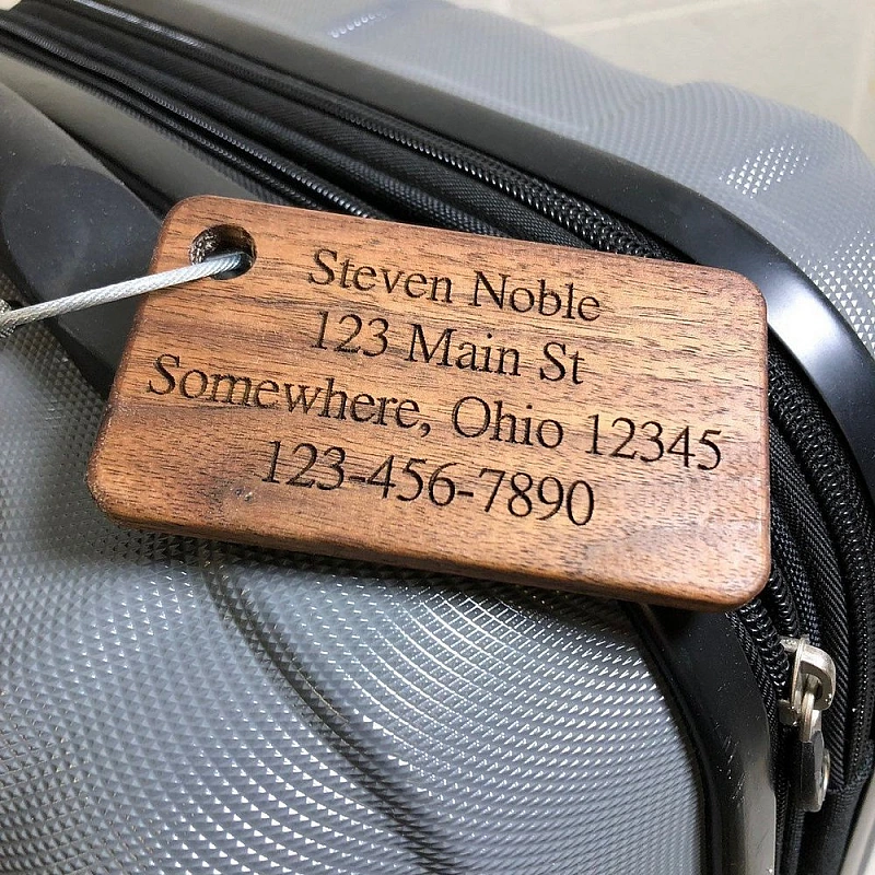 Kişiye Özel - Ahşap Valiz Etiketi