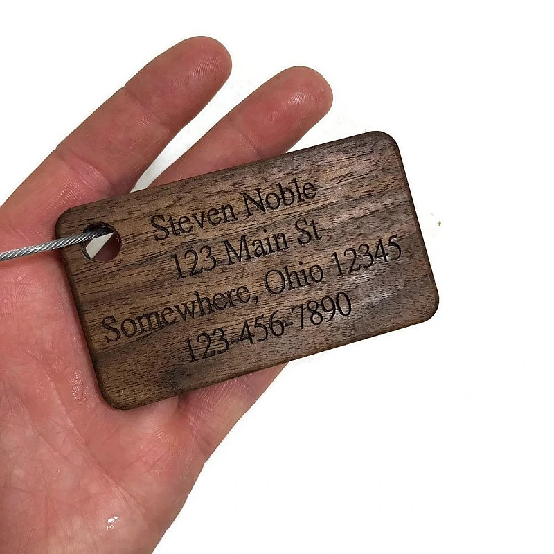 Kişiye Özel - Ahşap Valiz Etiketi