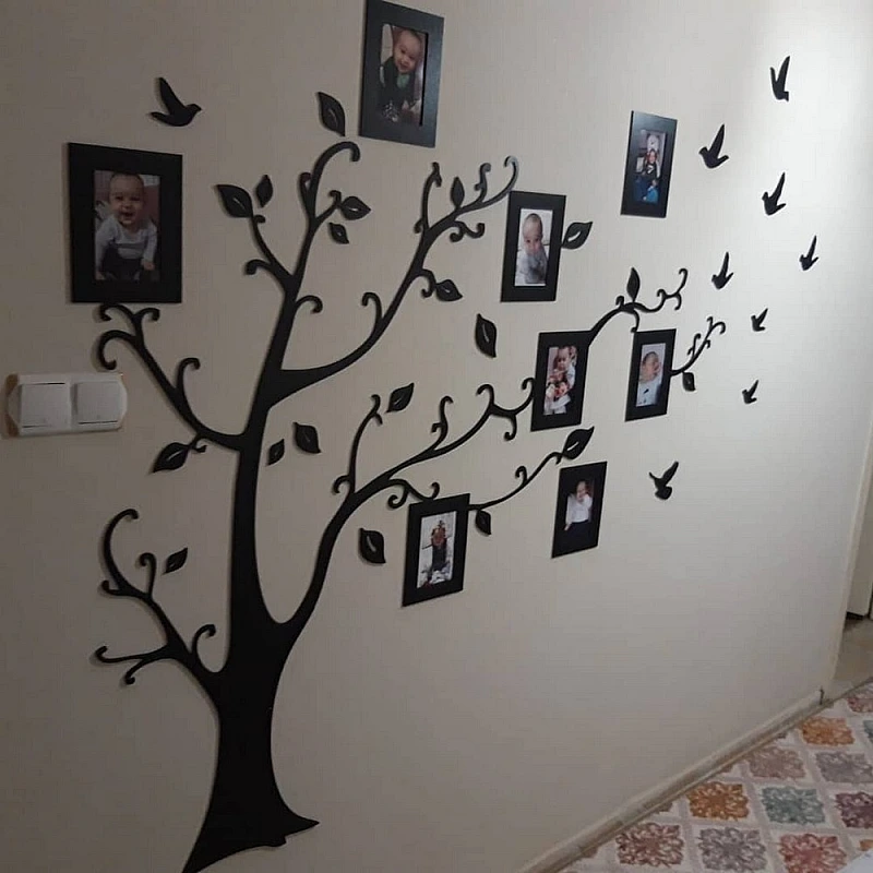 Kişiye Özel - Ahşap Tasarım Duvar Üstü Soyağacı