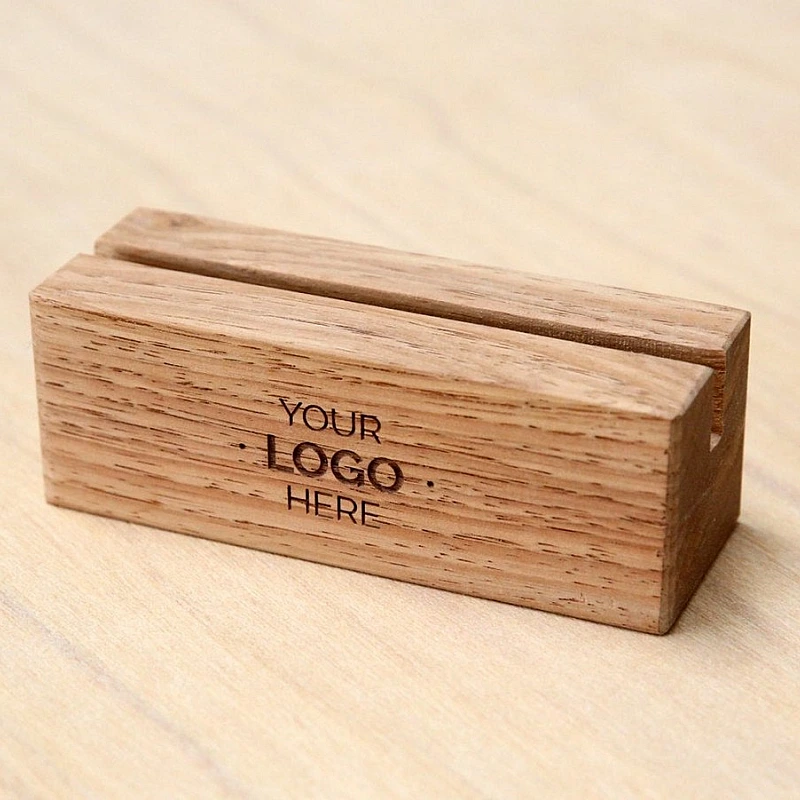 Kişiye Özel - Ahşap Masaüstü Holder Kartvizitlik