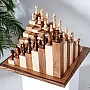 Kişiye Özel - Ahşap Tunçkol Tasarım El işçilikli Satranç Takımı