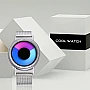 Cool Watch Saat - Silver Kasa - Silver Kordon CooL Galaxy Mix Mavi Pembe Ekran Unisex