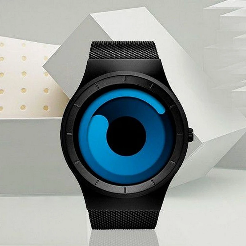 Cool Watch Saat - Siyah Mat Kasa - Siyah Kordon CooL Galaxy S Mavi Ekran Unisex