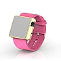 Cool Watch Saat - Gold Shiny Led Edition - Pembe Kayış Unisex