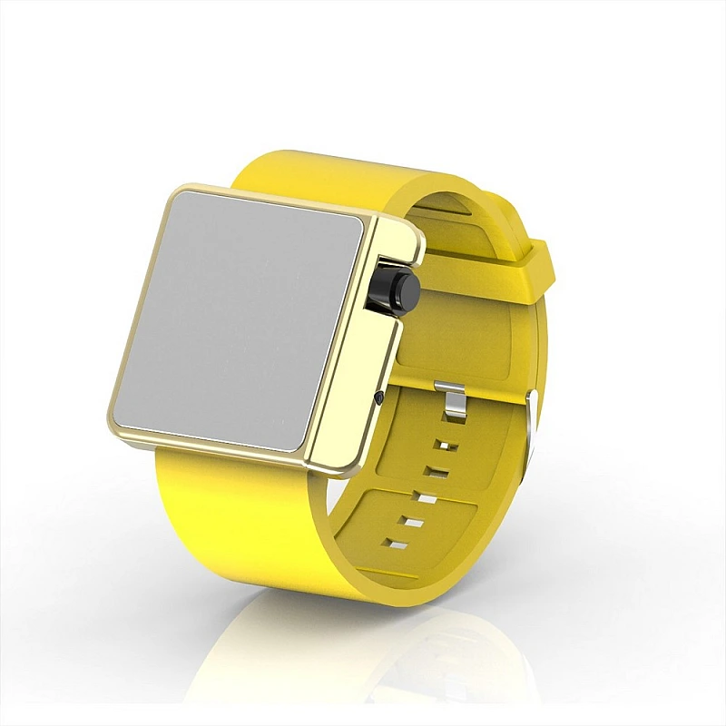Cool Watch Saat - Gold Shiny Led Edition - Sarı Kayış Unisex