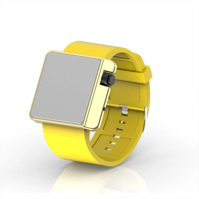Cool Watch Saat - Gold Shiny Led Edition - Sarı Kayış Unisex