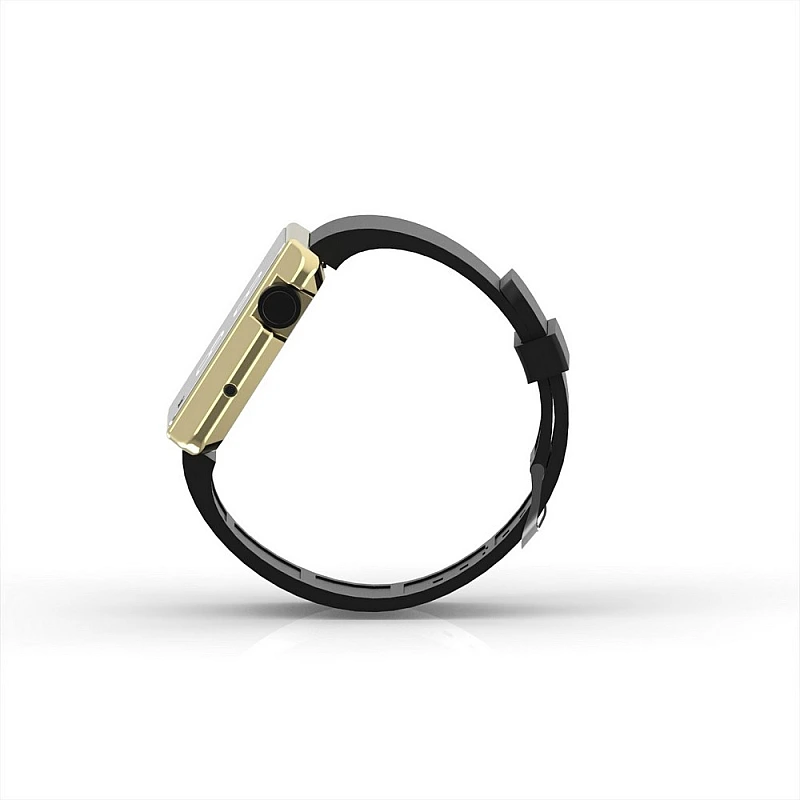 Cool Watch Saat - Gold Shiny Led Edition - Siyah Kayış Unisex