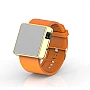 Cool Watch Saat - Gold Shiny Led Edition - Turuncu Kayış Unisex