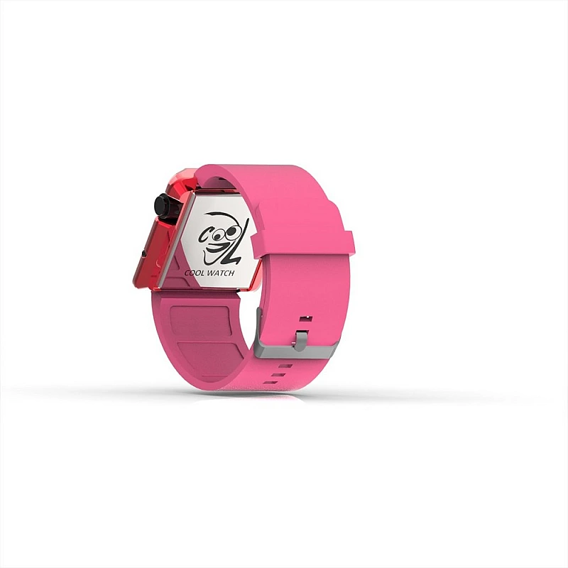 Cool Watch Saat - Kırmızı Edition - Pembe Kayış Unisex