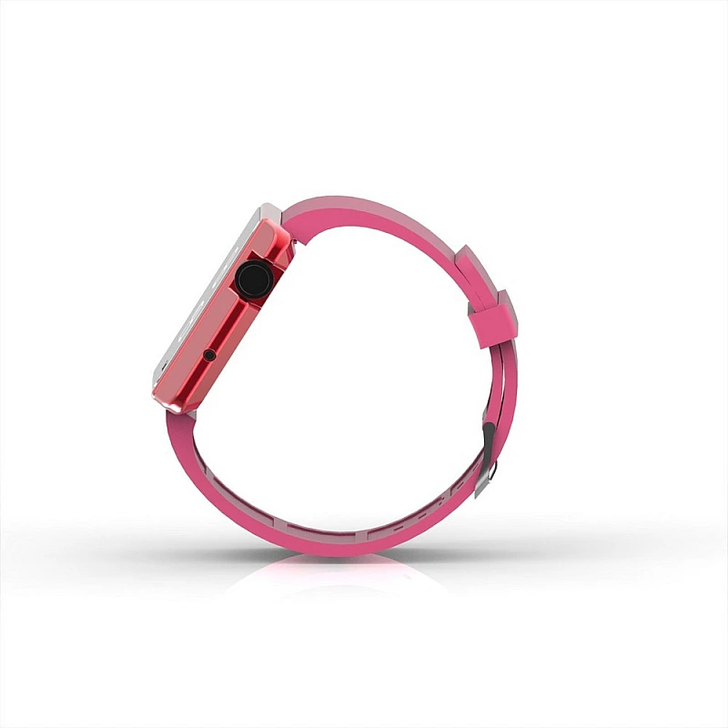 Cool Watch Saat - Kırmızı Edition - Pembe Kayış Unisex