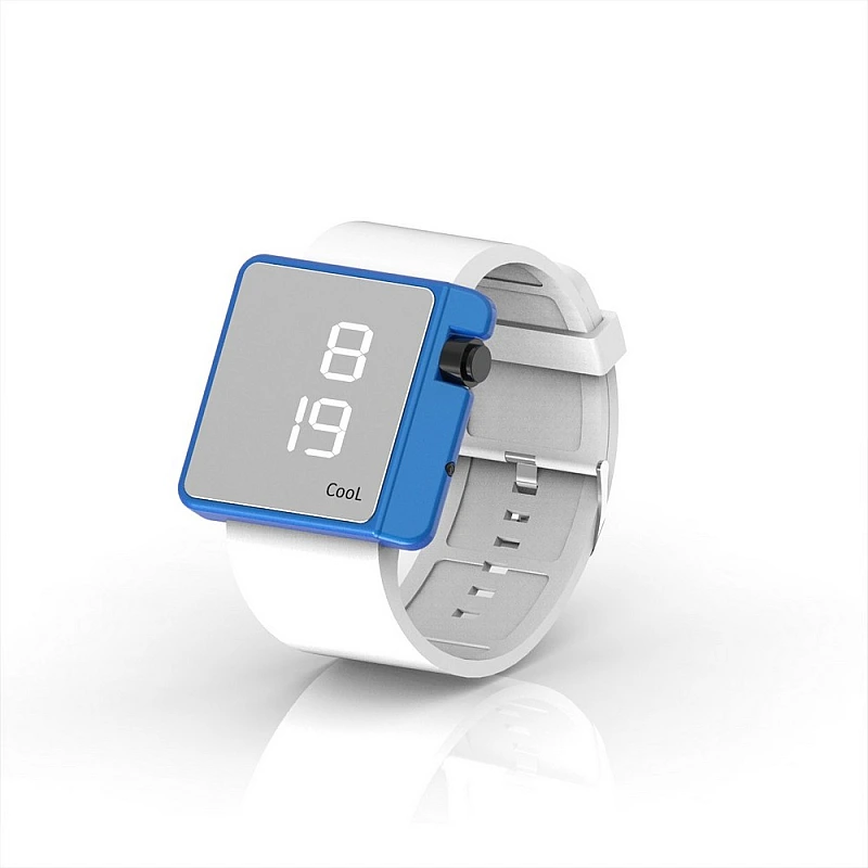 Cool Watch Saat - Mavi Edition - Beyaz Kayış Unisex