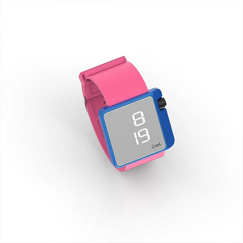 Cool Watch Saat - Mavi Edition - Pembe Kayış Unisex