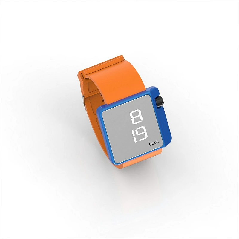 Cool Watch Saat - Mavi Edition - Turuncu Kayış Unisex