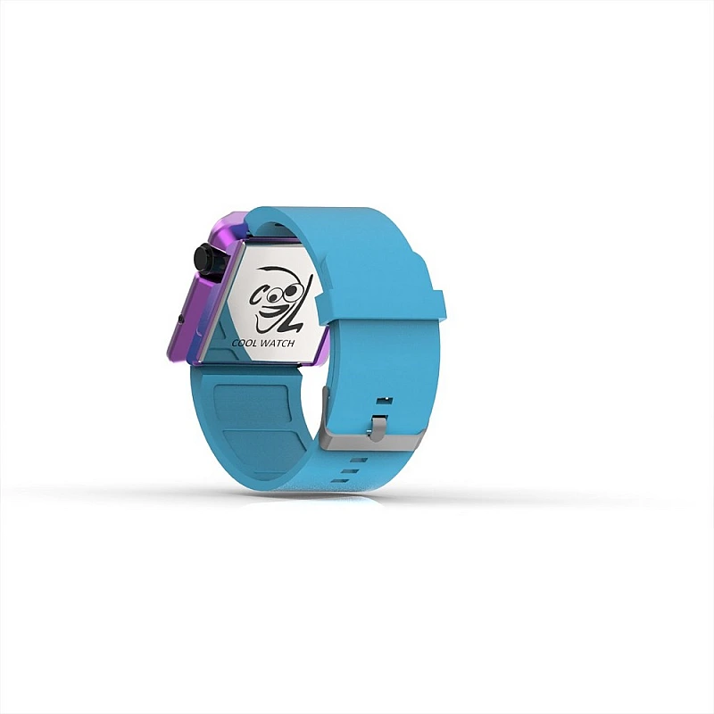 Cool Watch Saat - Mor Edition - Turkuaz Kayış Unisex