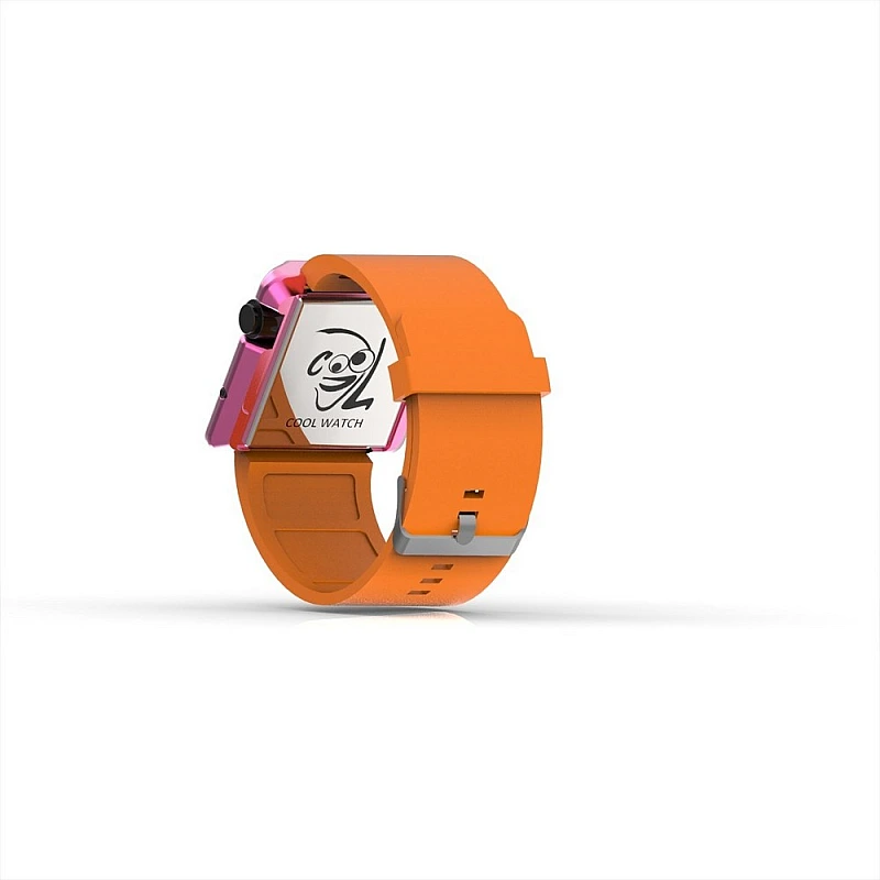 Cool Watch Saat - Pembe Edition - Turuncu Kayış Unisex