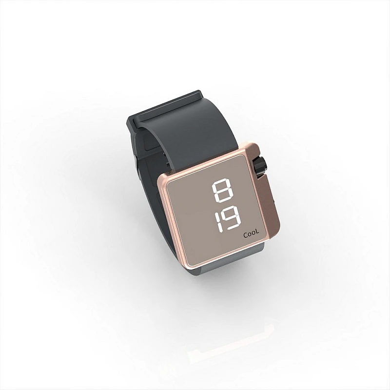 Cool Watch Saat - Rose Edition - Gri Kayış Unisex