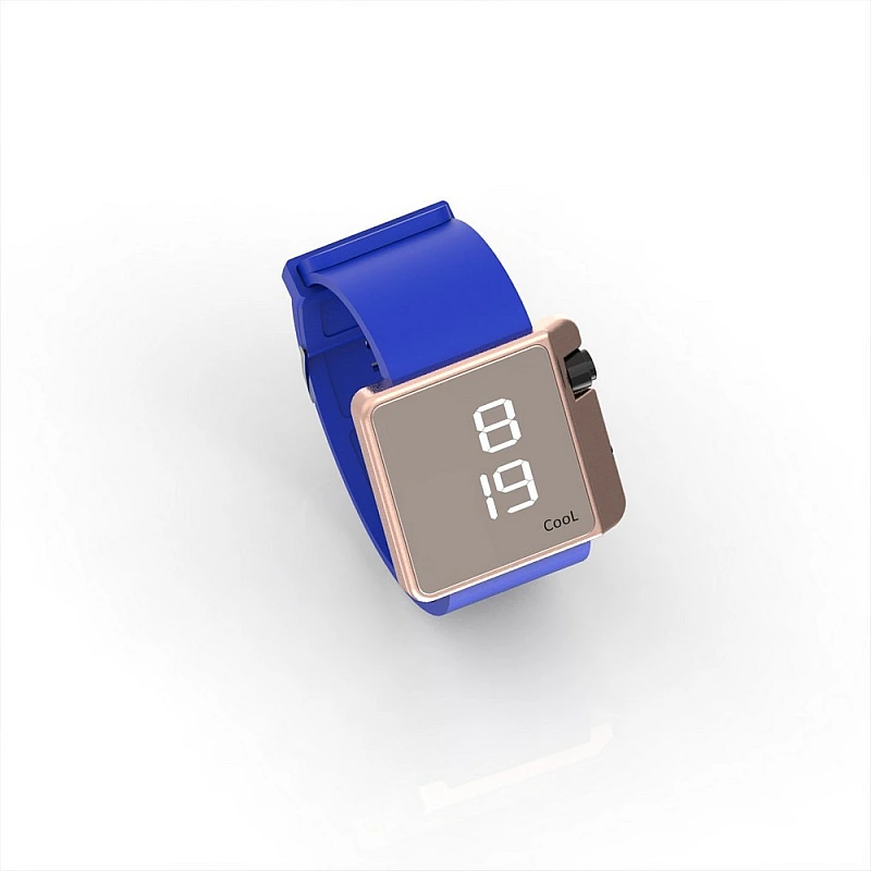 Cool Watch Saat - Rose Edition - Mavi Kayış Unisex