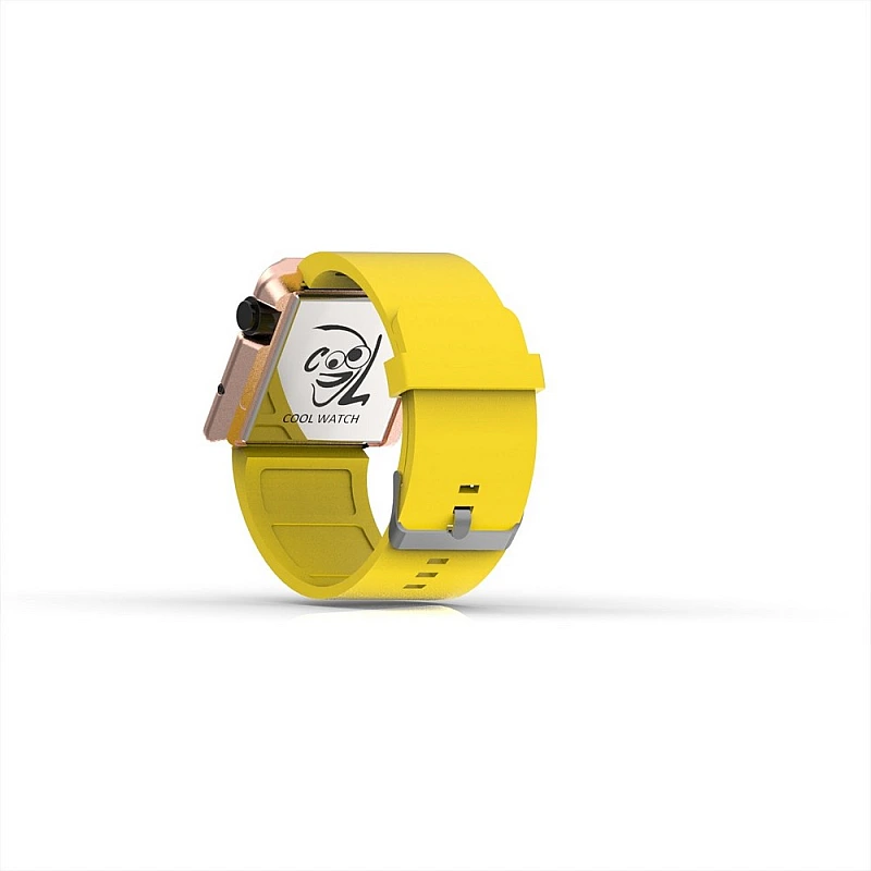Cool Watch Saat - Rose Edition - Sarı Kayış Unisex