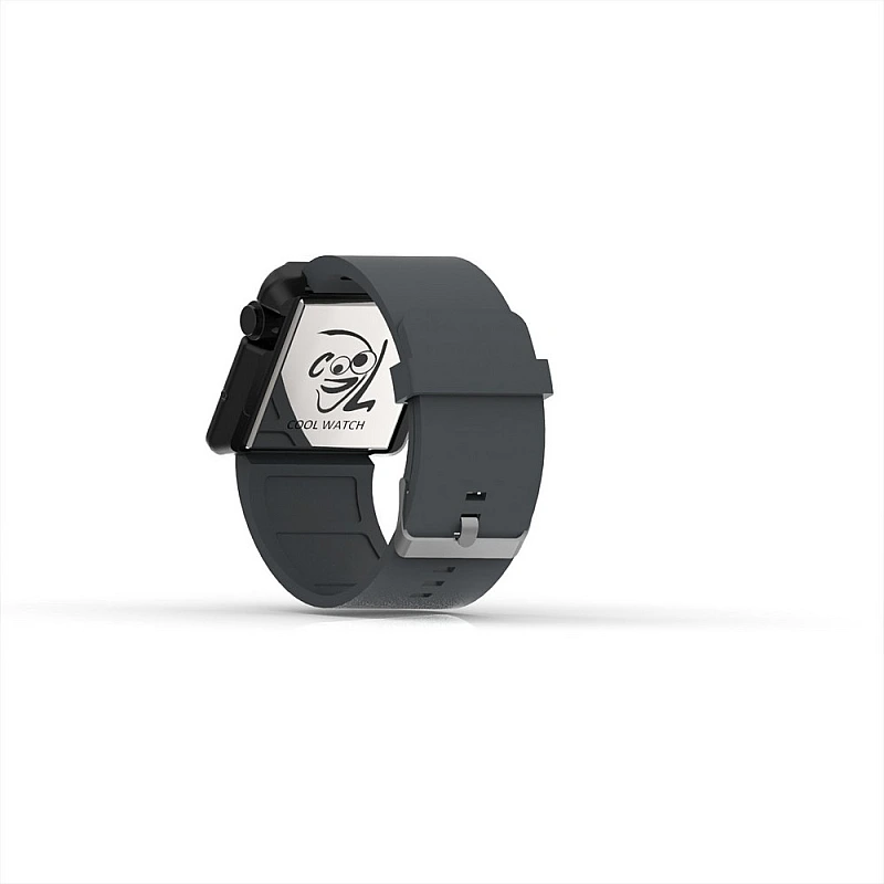 Cool Watch Saat - Siyah Edition - Gri Kayış Unisex