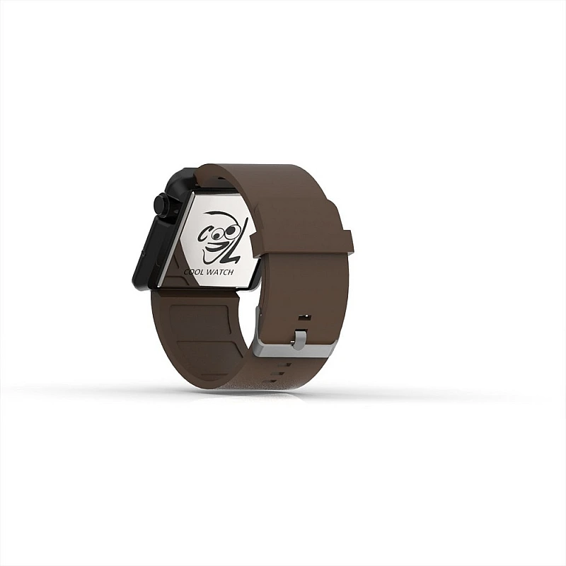 Cool Watch Saat - Siyah Edition - Kahverengi Kayış Unisex