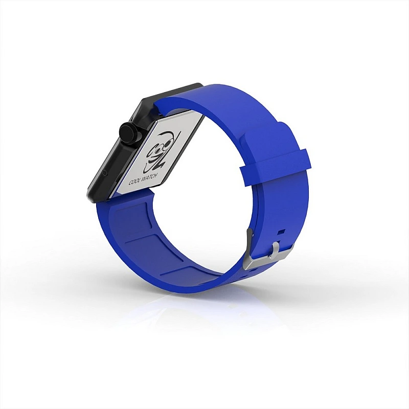Cool Watch Saat - Siyah Edition - Mavi Kayış Unisex