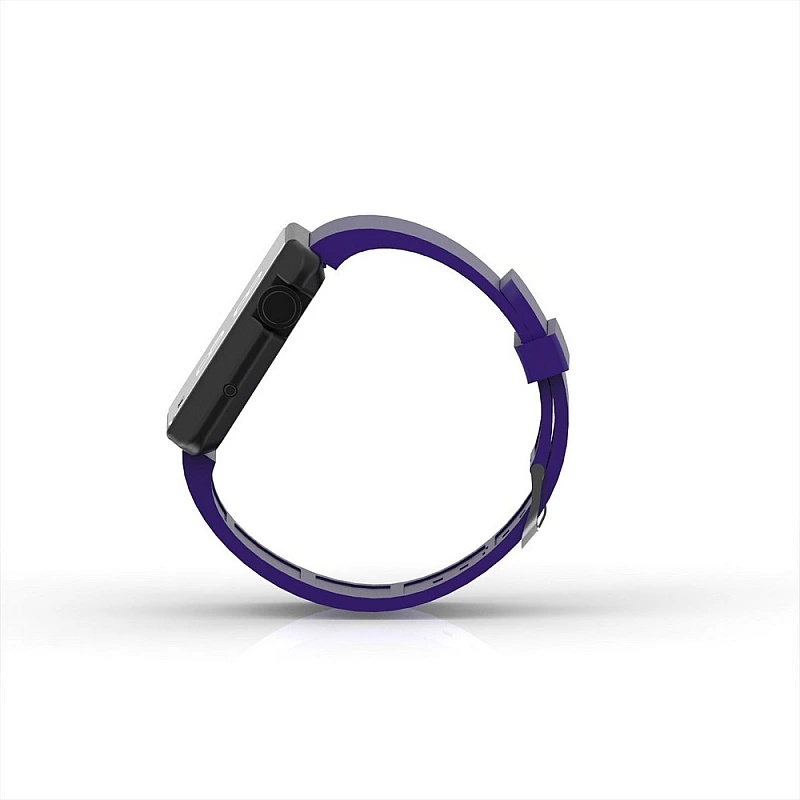 Cool Watch Saat - Siyah Edition - Mor Kayış Unisex