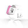 Cool Watch Saat - Pembe Led Kasa - Beyaz Kayış Unisex