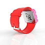 Cool Watch Saat - Pembe Led Kasa - Kırmızı Kayış Unisex