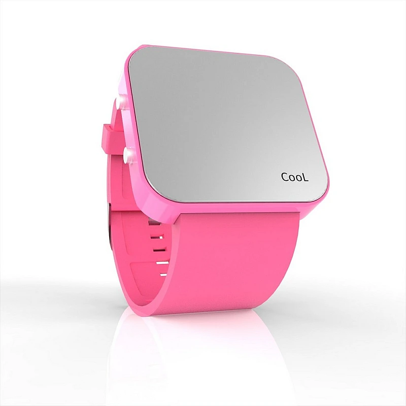 Cool Watch Saat - Pembe Led Kasa - Pembe Kayış Unisex