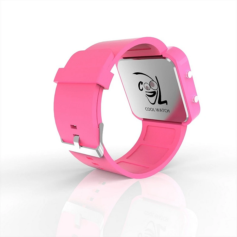 Cool Watch Saat - Pembe Led Kasa - Pembe Kayış Unisex