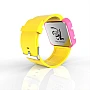 Cool Watch Saat - Pembe Led Kasa - Sarı Kayış Unisex
