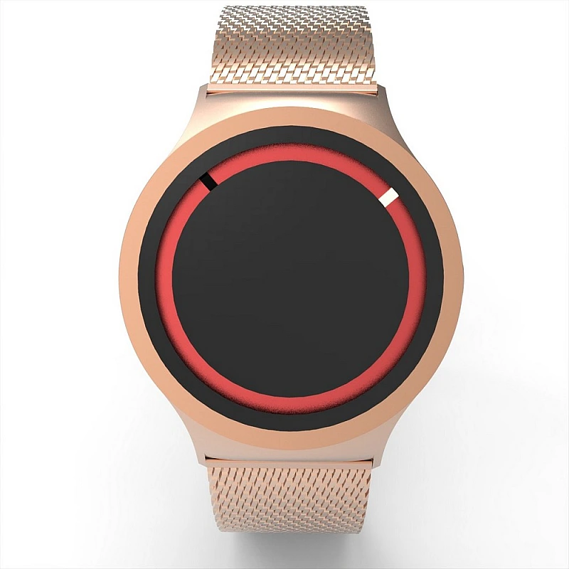 Cool Watch Saat - Rose Mat Kasa Kırmızı Halka - Rose Kordon CooL Plus Unisex