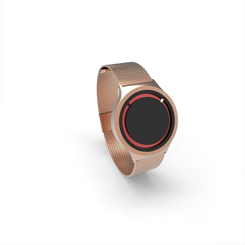 Cool Watch Saat - Rose Mat Kasa Kırmızı Halka - Rose Kordon CooL Plus Unisex