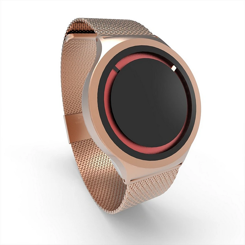 Cool Watch Saat - Rose Mat Kasa Kırmızı Halka - Rose Kordon CooL Plus Unisex