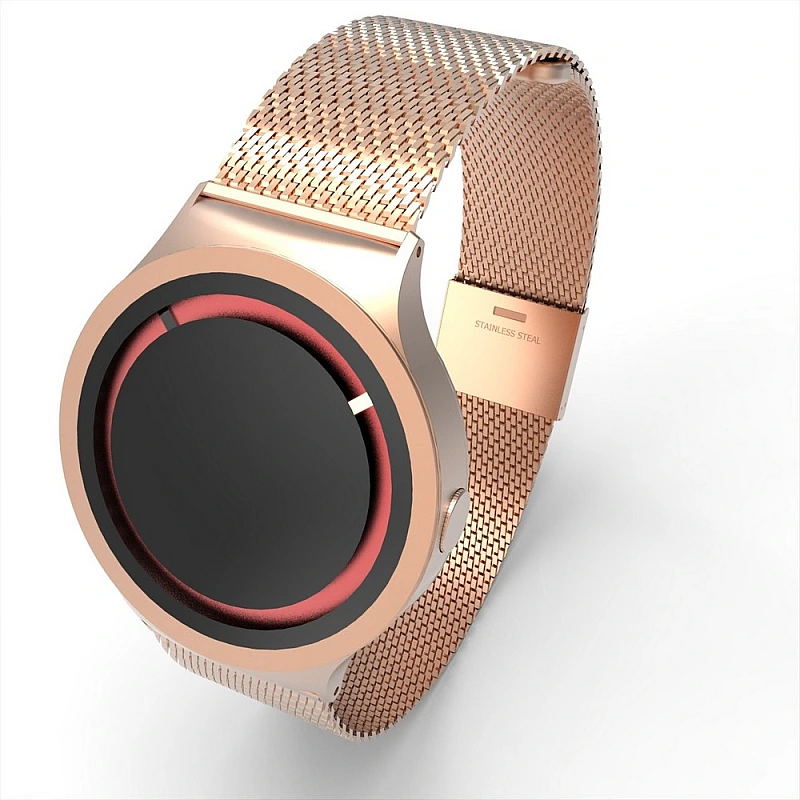 Cool Watch Saat - Rose Mat Kasa Kırmızı Halka - Rose Kordon CooL Plus Unisex