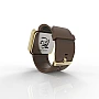 Cool Watch Saat - Gold Shiny Dokunmatik Kasa - Kahverengi Kayış Unisex