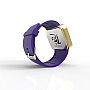 Cool Watch Saat - Gold Shiny Dokunmatik Kasa - Mor Kayış Unisex